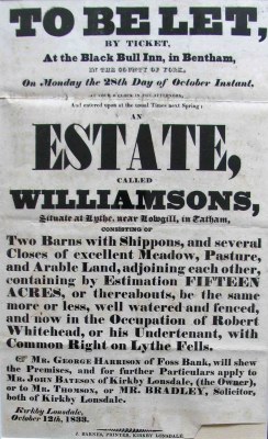 01. Williamsons Estate sale notice 1833