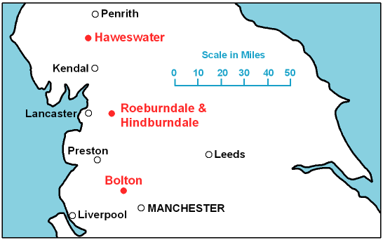 bolton roeburndale hindburndale location map