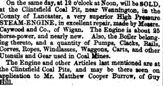 Newspaper cutting:Lancaster Gazette
