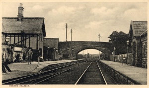 Old postcard image of Hornby station