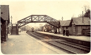 Old postcard image of Wennington station