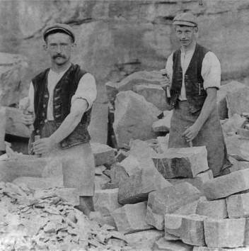 Dressing ashlar dimension stone, Backsbottom c.1900 (courtesy of D. Kenyon)